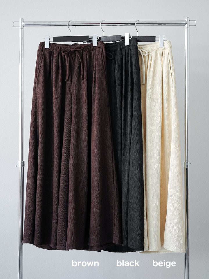 [SET] 透明格紋寬鬆褲 + 柳色寬鬆褲 (2 套)