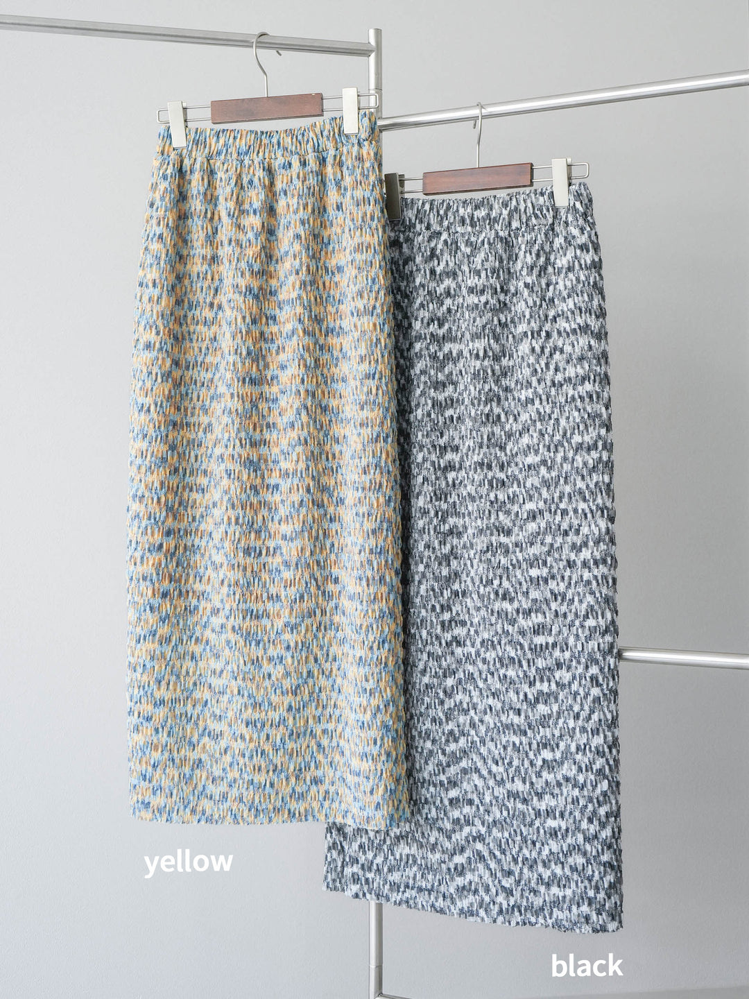 [SET]フロントタイシアーブラウス+マルチカラーランダムプリーツタイトスカート(2set)