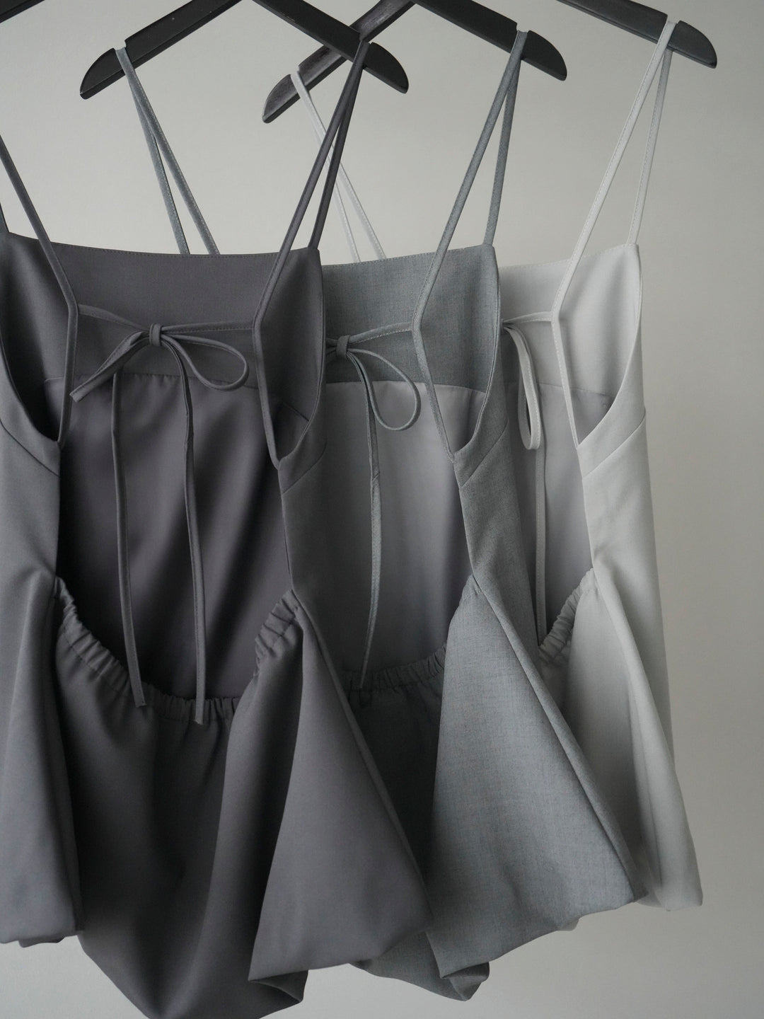 [SET]バックリボンバルーンチュニックキャミ+サイドレースポンチワイドパンツ(2set)