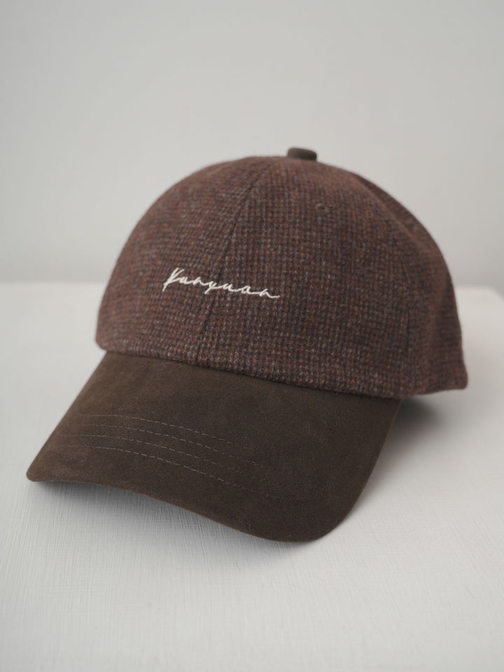 [予約]チェックコンビロゴキャップ/brown