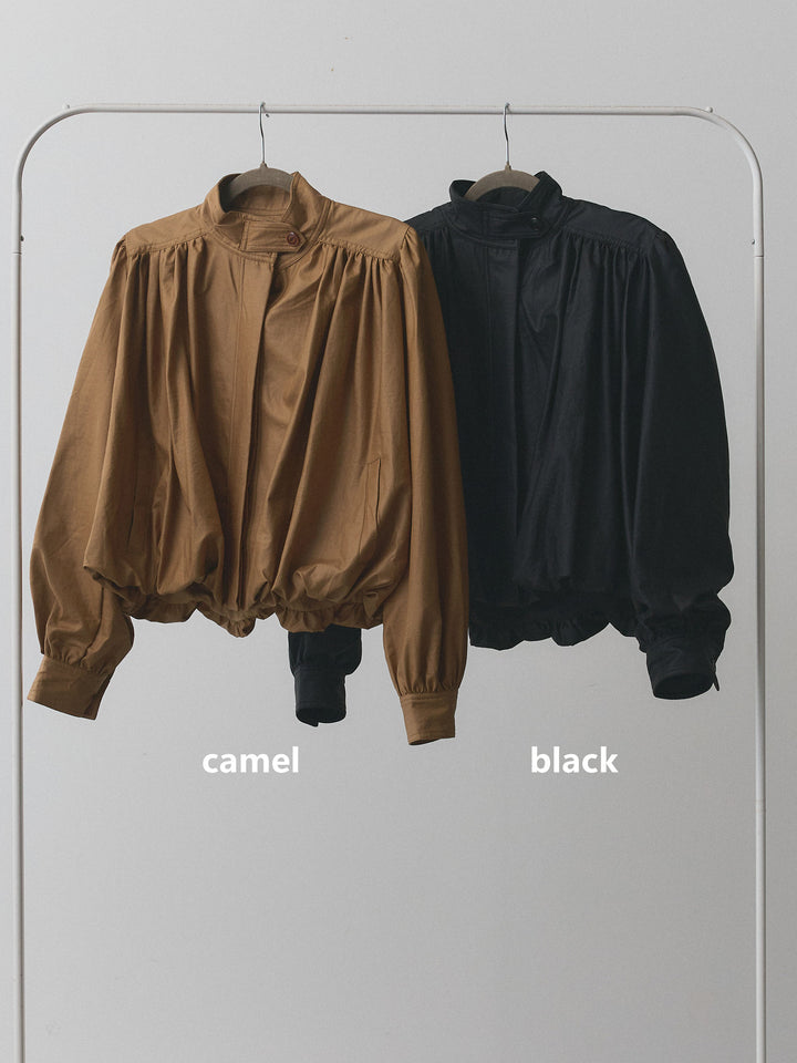 【Allure】[SET]透かし編みニットトップス＆スカート3SET+ベルト付バルーンレザーブルゾン(2set)