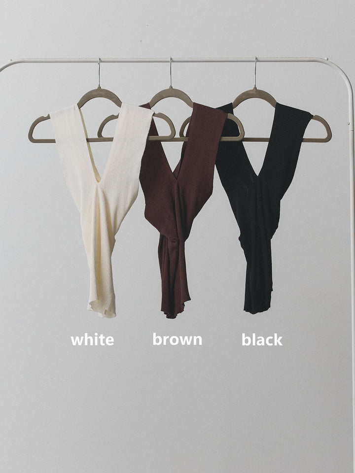 【Allure】[SET]クロスリブニットタンクトップ+クロスリブニットタンクトップ(2set)