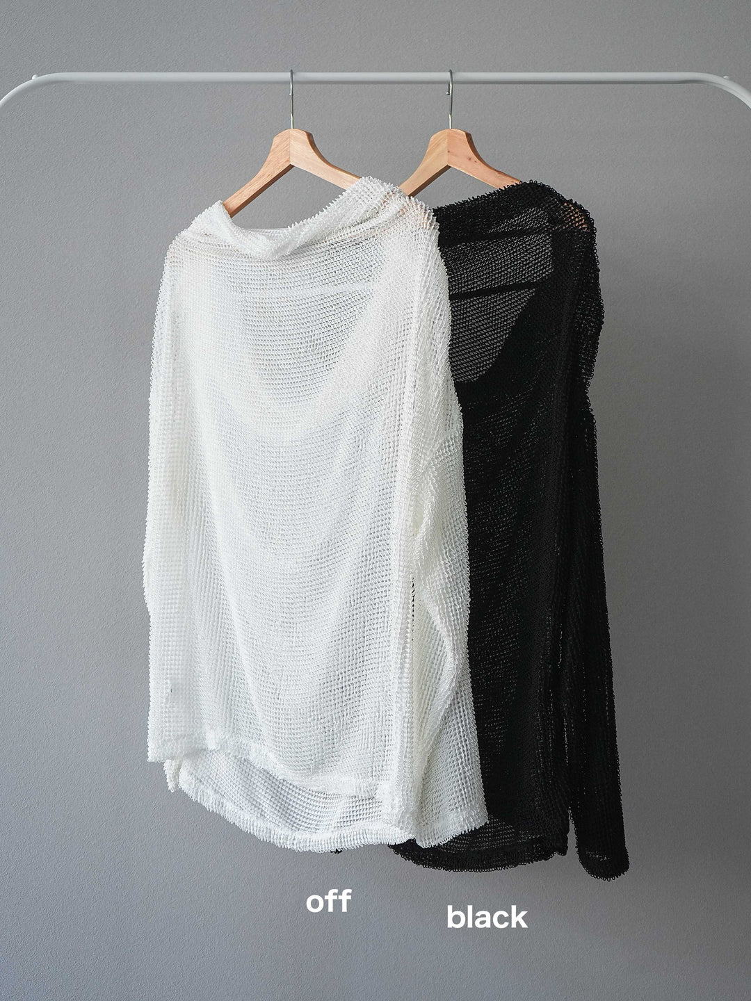 [SET] 後背垂墜網眼套頭衫+亞麻觸感裹身寬褲（2件套）