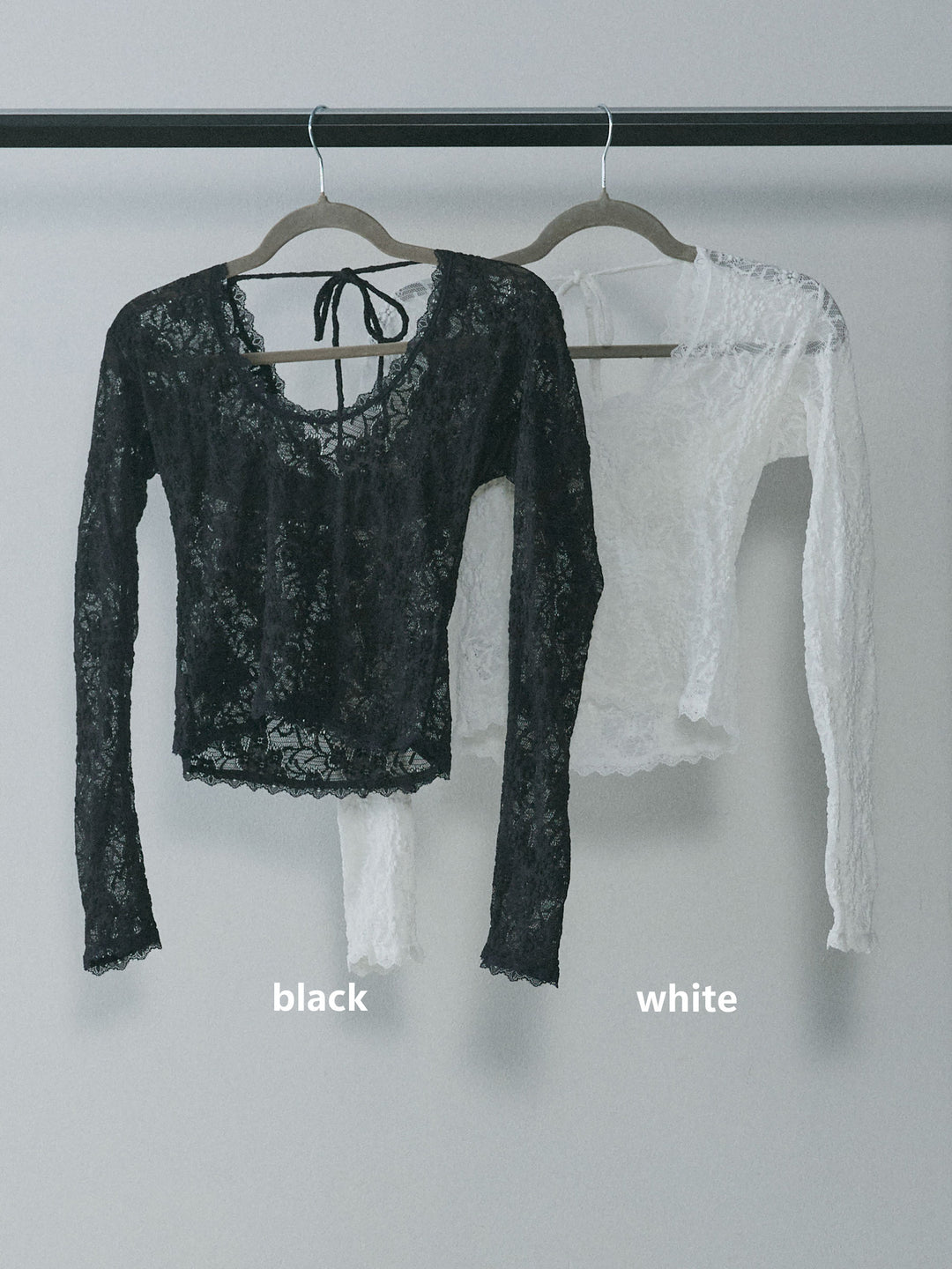 【Allure】[SET]バックオープンレーストップス+スカーフ付ワイドパンツ(2set)