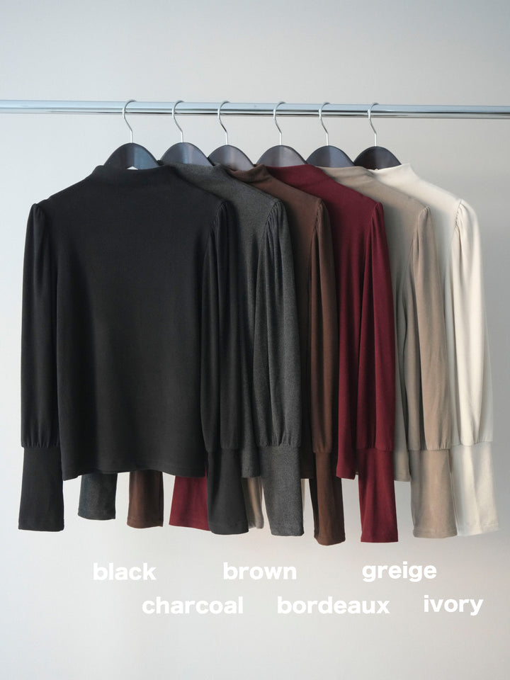 [SET]プチネックパワーショルダー起毛トップス+チェック柄フリルハイウエストマキシスカート(2set)