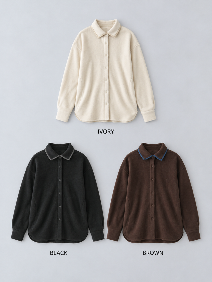 [SET]フリースパイピングシャツ+フリースパイピングシャツ(2set)
