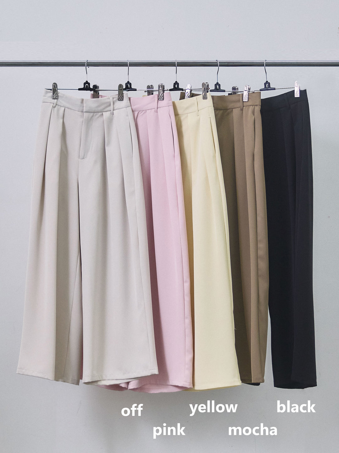 【Allure】[SET]ストレッチレースカーディガン+エステルツイルタックワイドパンツ(2set)