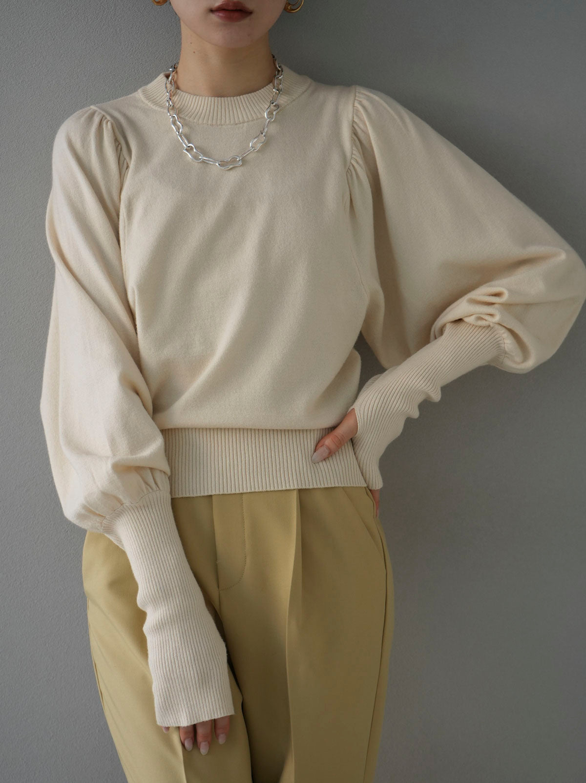 【再値下げ】Voluminous Sleeve Knit ニット/セーター