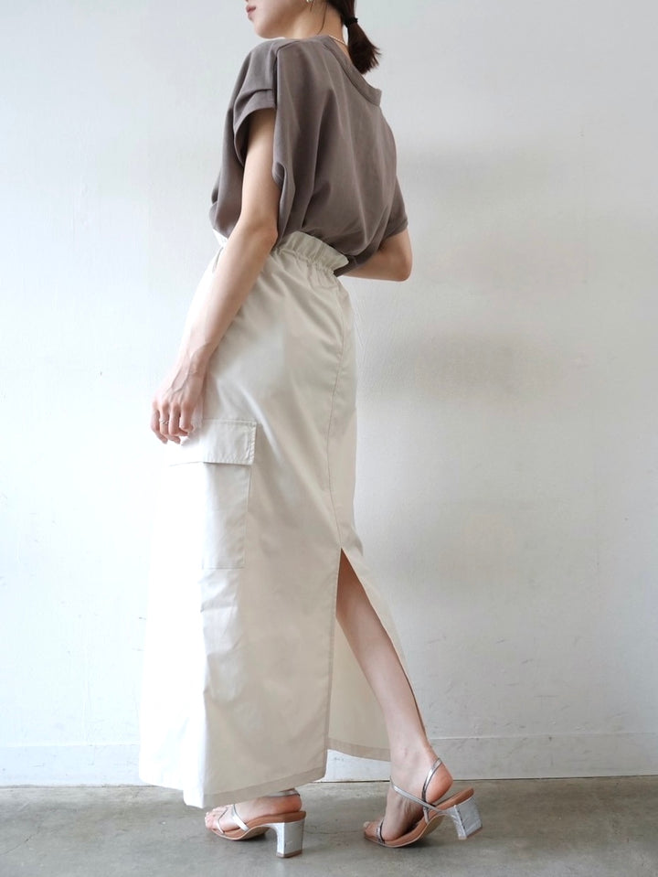 Venetian Cargo Skirt/Ivory