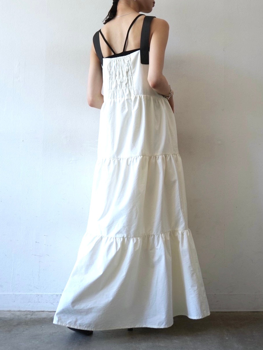 ナイロンティアードワンピース/アイボリー – Lumier