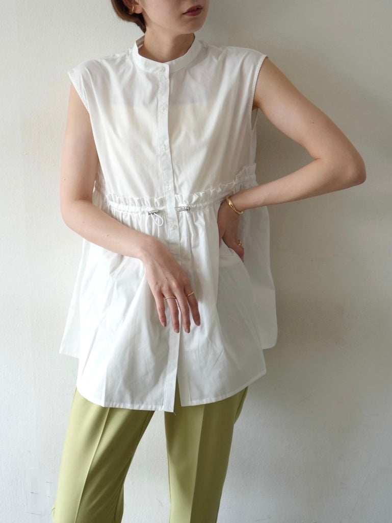 予約]ウエストギャザーチュニックブラウス/オフ – Lumier