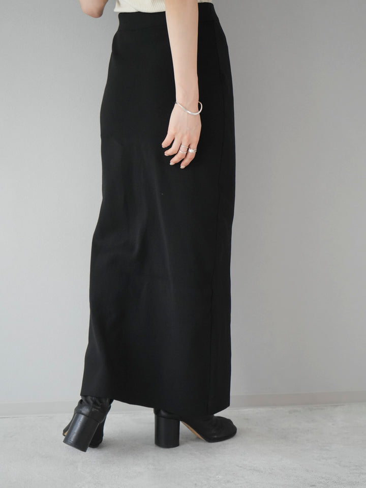[Pre-order] Front zip knit tight skirt/black