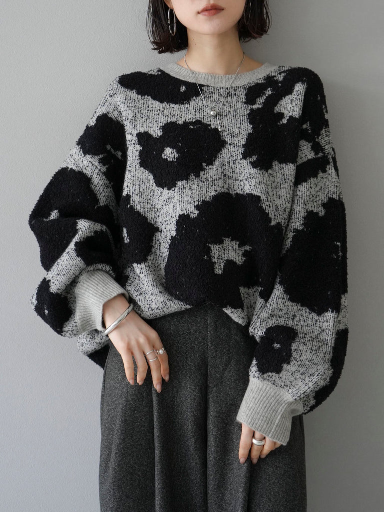 Ttsunami グレー プリント チュール y2k ファー 透け感 チュールトップス カットソー シースルー 透け レディース 長袖