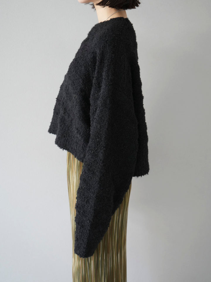 [Pre-order] Wave Line Mall Knit Pullover/Black