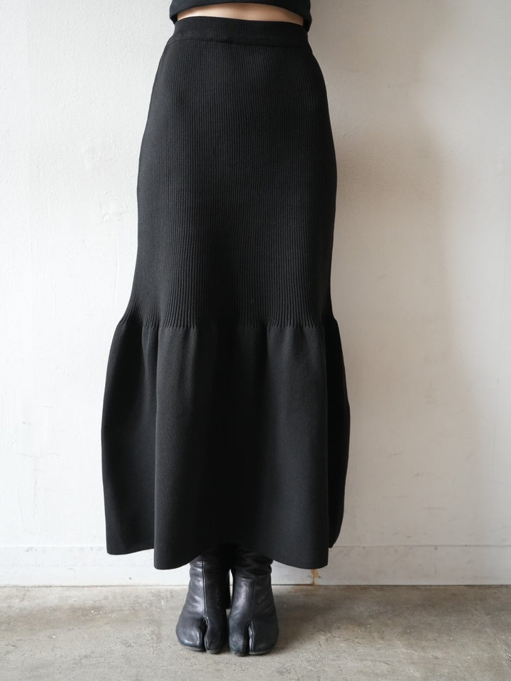 [Pre-order] Mermaid polyester knit skirt/black
