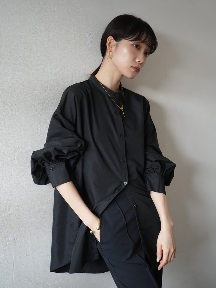 [Pre-order] Broadband collar shirt/black