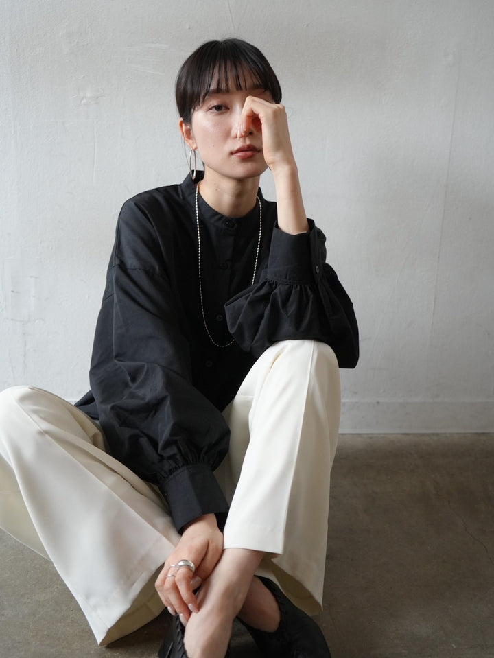 [Pre-order] Broadband collar shirt/black