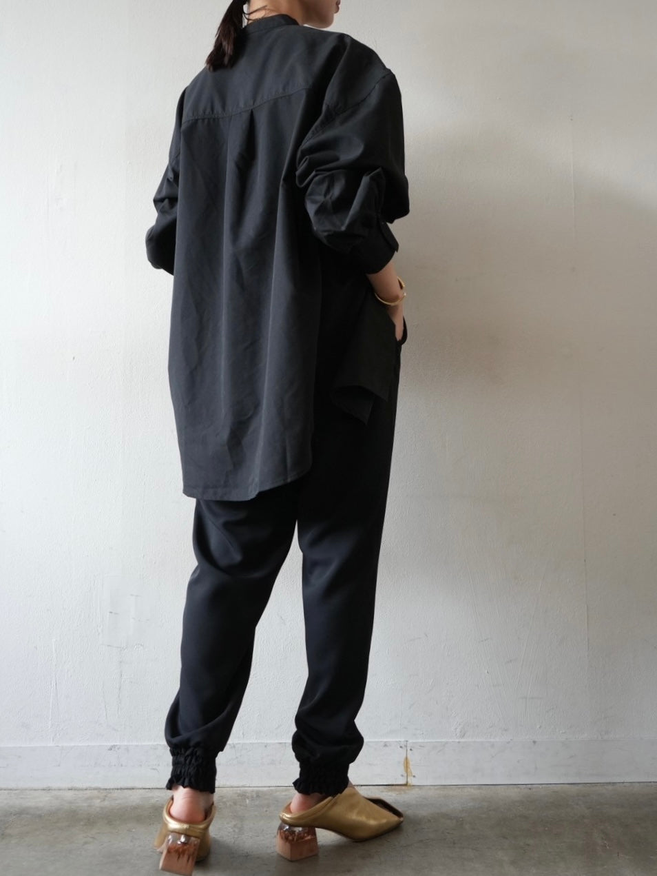 [Pre-order] Broadband collar shirt/black