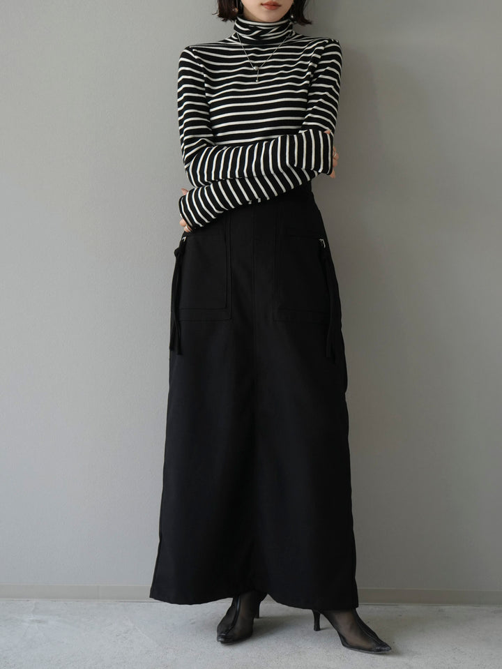 [Pre-order] Brushed twill skirt/black