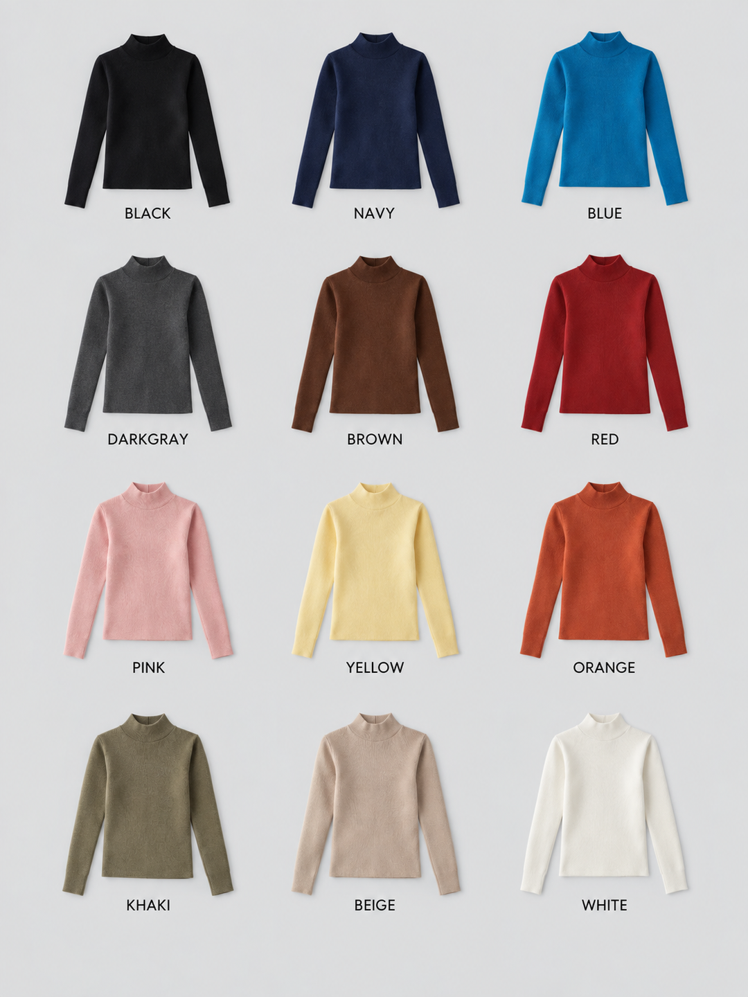 [SET]メタルモチーフレザータッチアシメジャケット+リブモックネックニットトップス(2set)