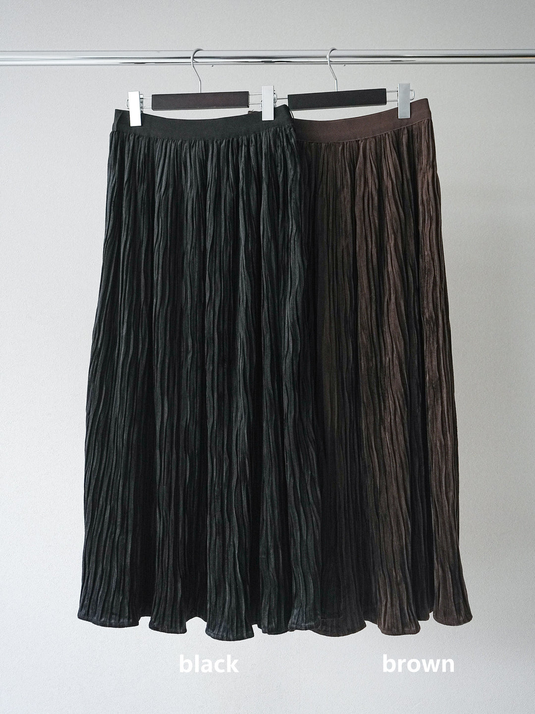 [SET]求心柄オーバーニットプルオーバー+スエードワッシャープリーツスカート(2set)