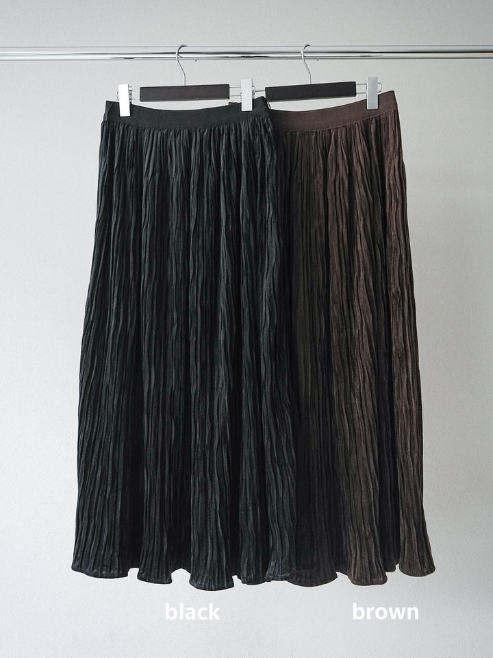 [SET]アーガイルオーバーニットプルオーバー+スエードワッシャープリーツスカート(2set)