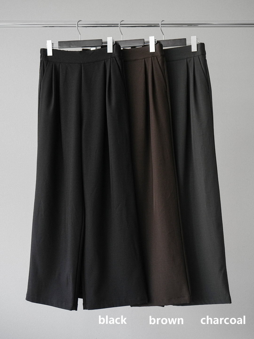 [SET]デニム襟ボタンニットカーディガン+エステルタックワイドパンツ(2set)