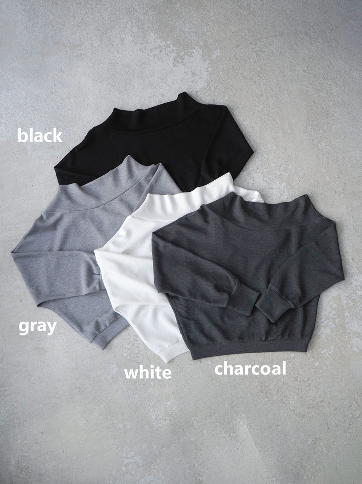 [SET]アシンメトリーオフショルポンチプルオーバー+ベルト付キーホルダーモチーフワイドパンツ(2set)