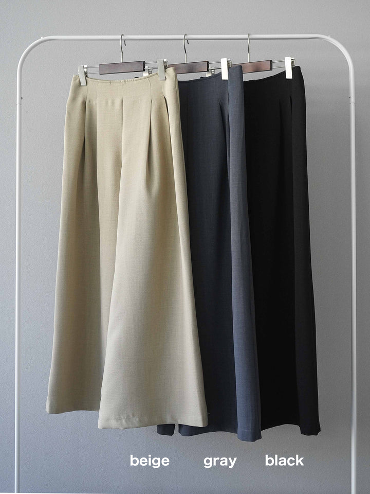 [SET] 後背垂墜網眼套頭衫+亞麻觸感裹身寬褲（2件套）