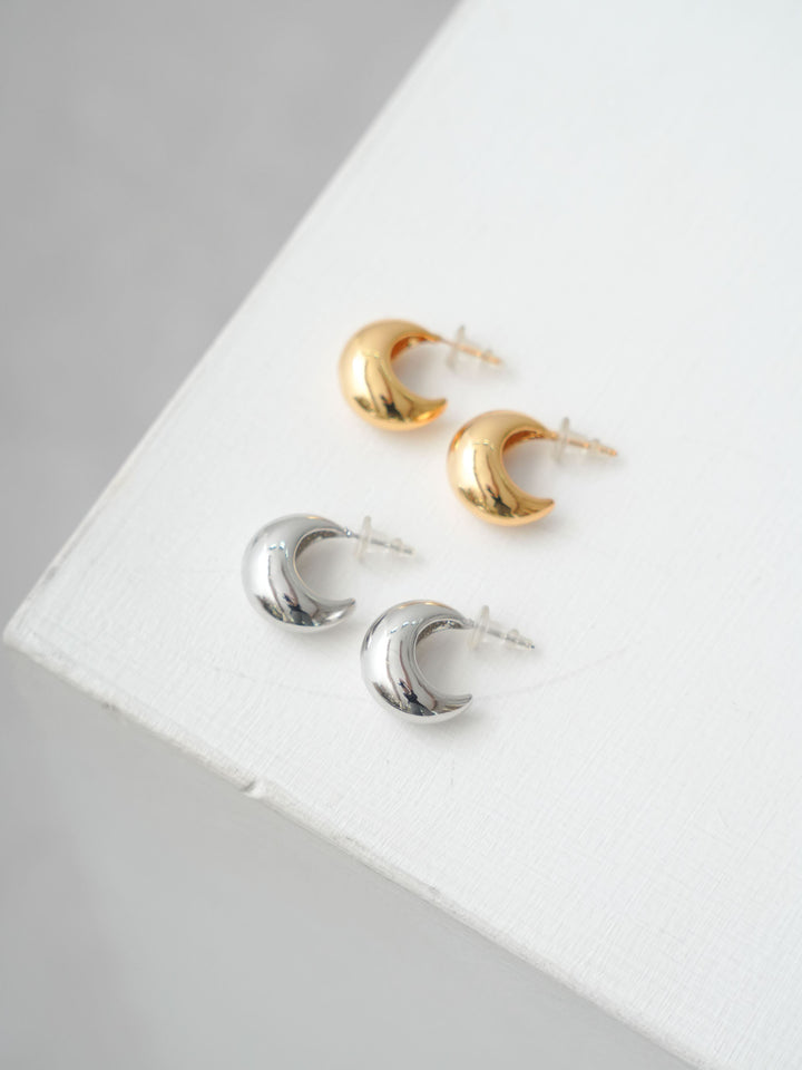[予約]ボリュームフープピアス/silver