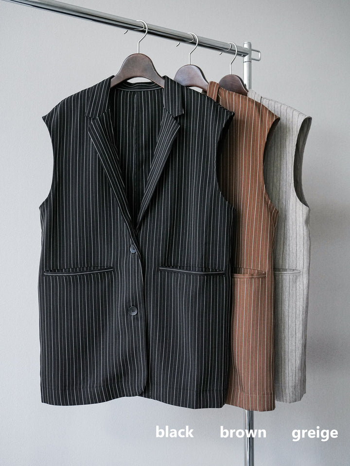 【着回しセット】[SET]ヘリンボーンストライプジレ+シアー切替ベロアトップス+ヘリンボーンストライプサロペット(3set)