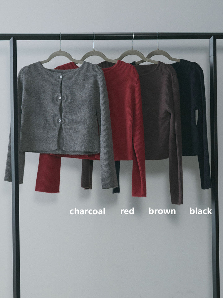 【Allure】[SET]デザインショートニットカーディガン+デザインショートニットカーディガン(2set)