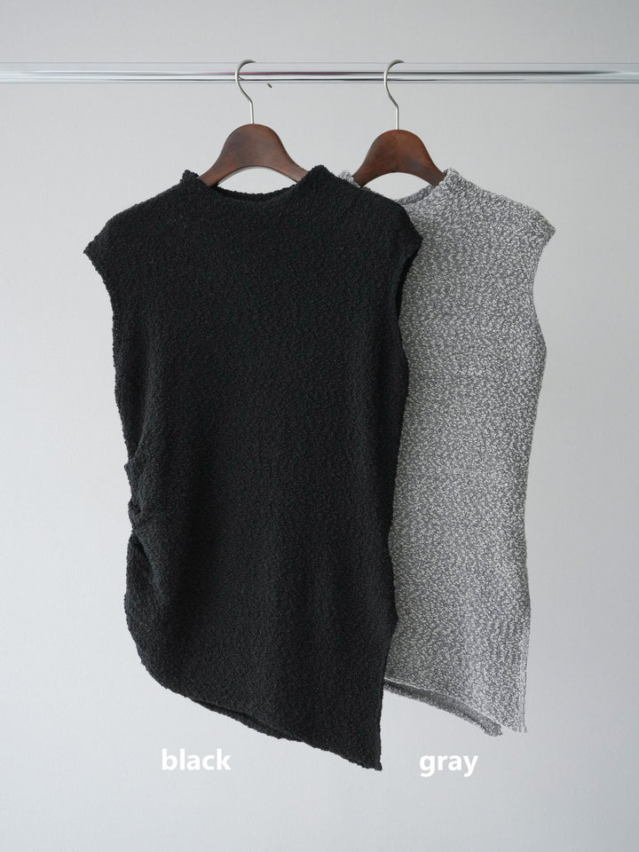 [套裝] 珠地佈針織無袖上衣 + 珠地佈針織I字裙 (2套)