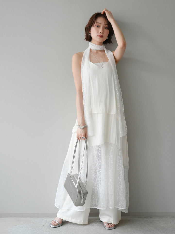 [予約]レースティアードキャミワンピース/white