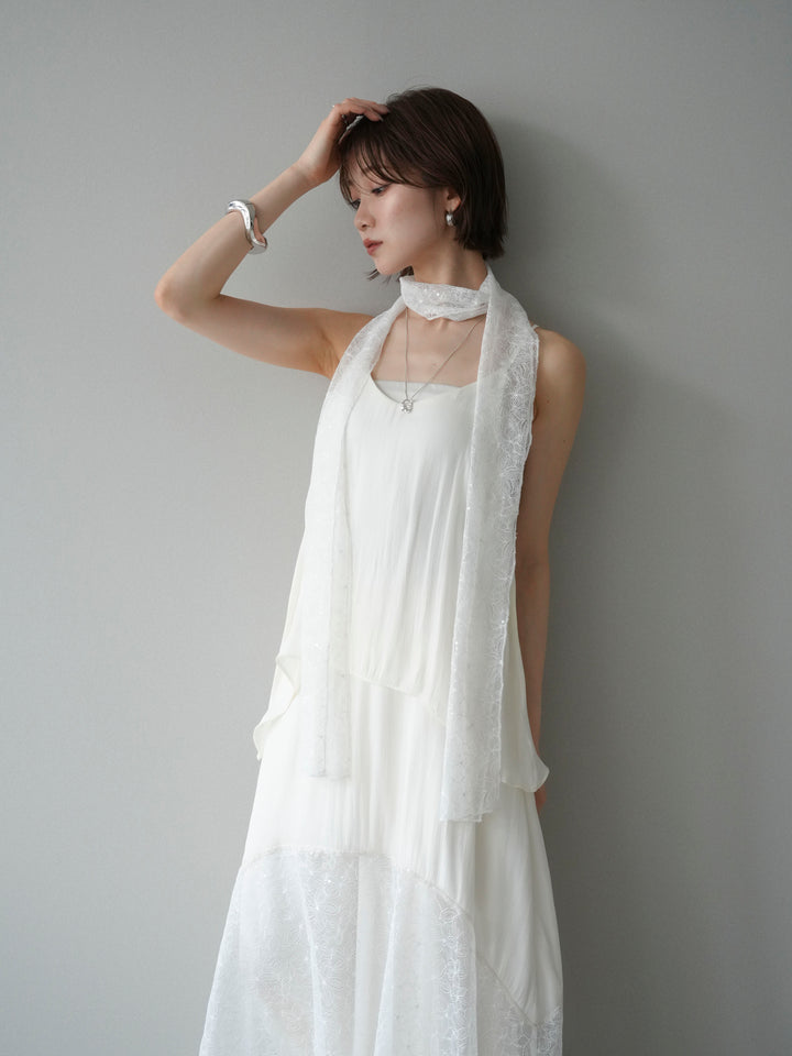 [予約]レースティアードキャミワンピース/white