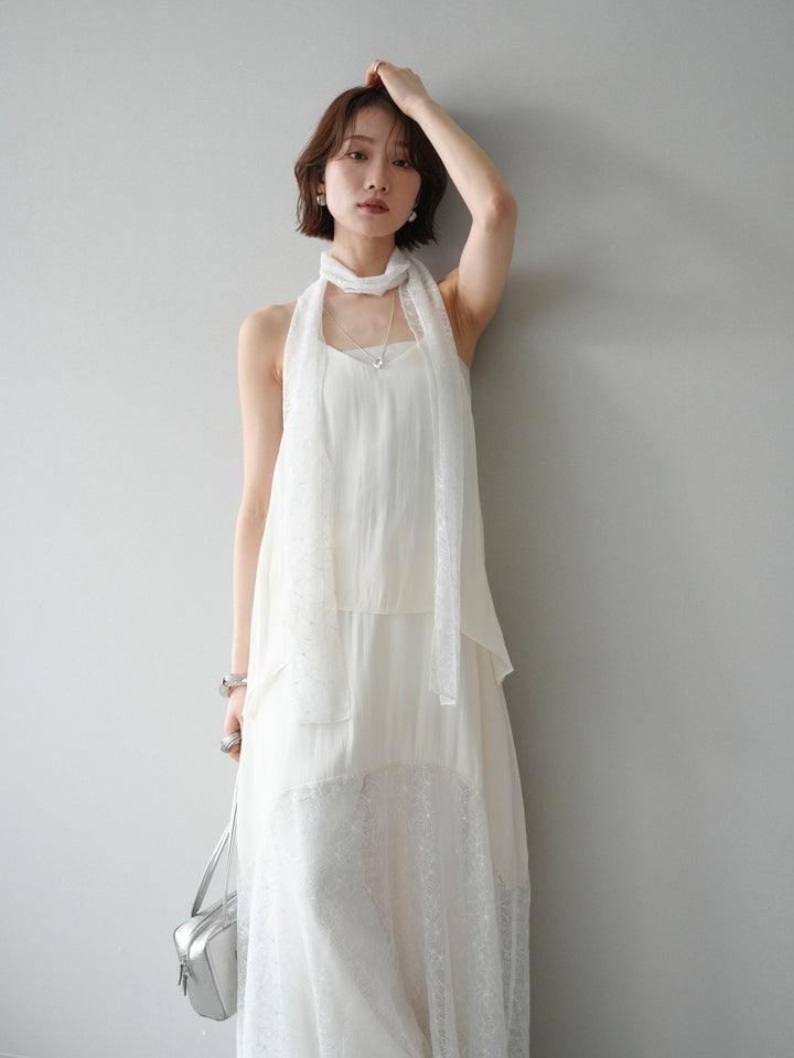 [予約]レースティアードキャミワンピース/white