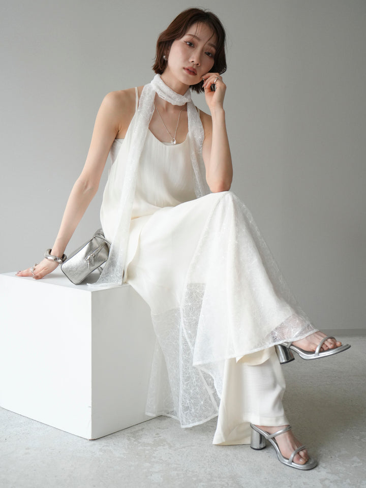 [予約]レースティアードキャミワンピース/white