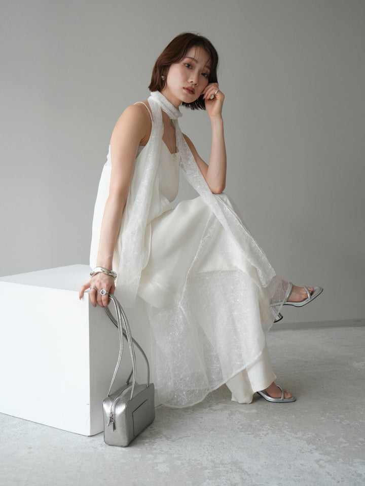 [予約]レースティアードキャミワンピース/white