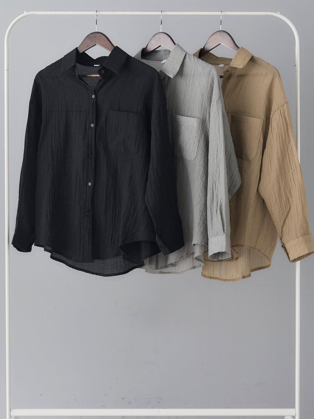 [SET] Yangryu Sheer LS襯衫+項鍊選擇套裝（2套）