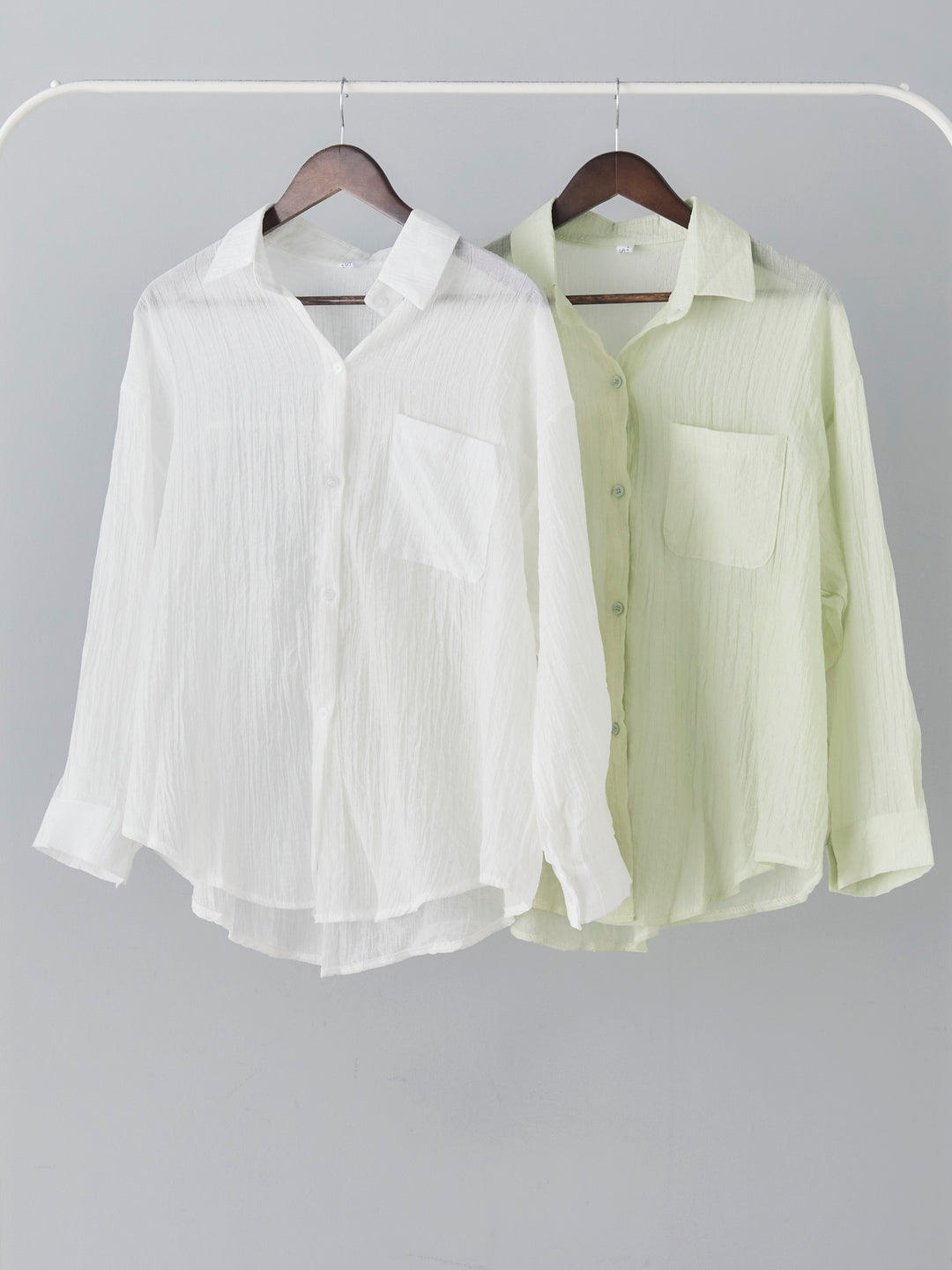 [SET] Willow sheer LS shirt + Willow sheer LS shirt (2set)