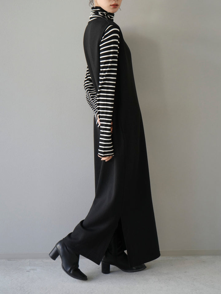 [Pre-order] Ponte crop top ensemble dress/black