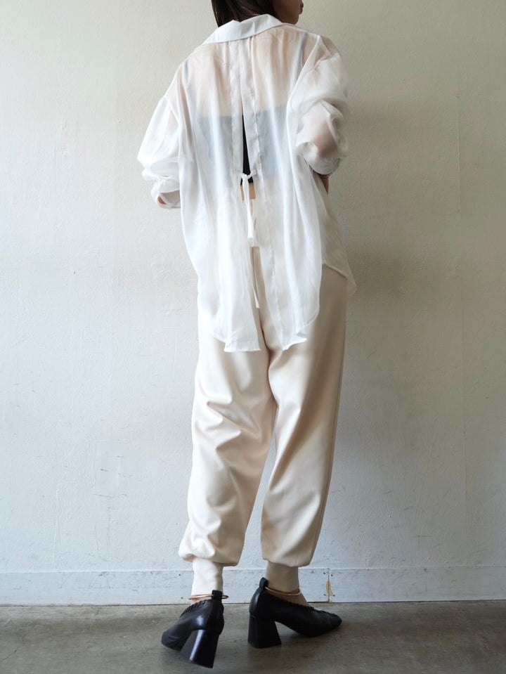 [予約]バックオープンシアーシャツ/ホワイト