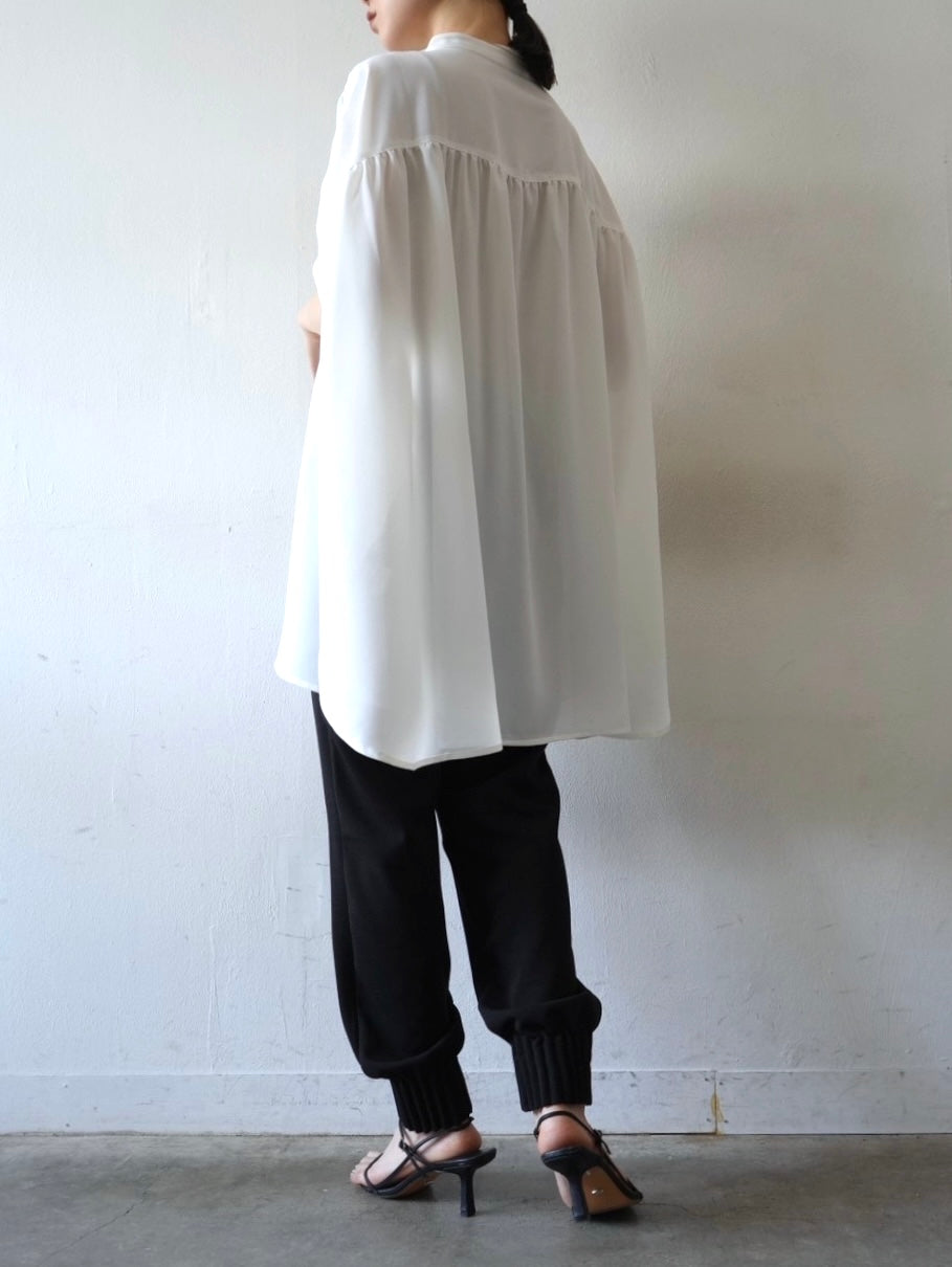 蝙蝠袖襯衫/白色