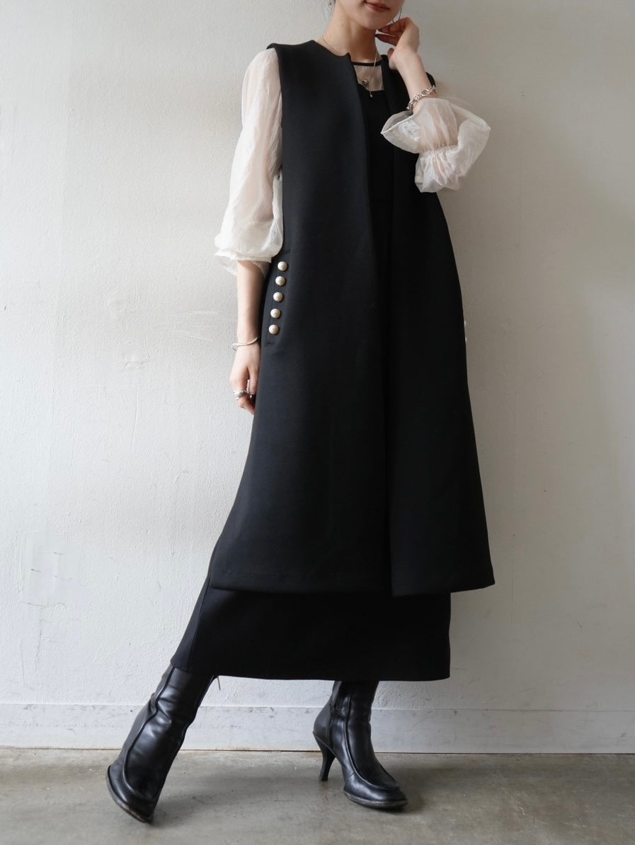 [Pre-order] Tulle Layered Dress/Black