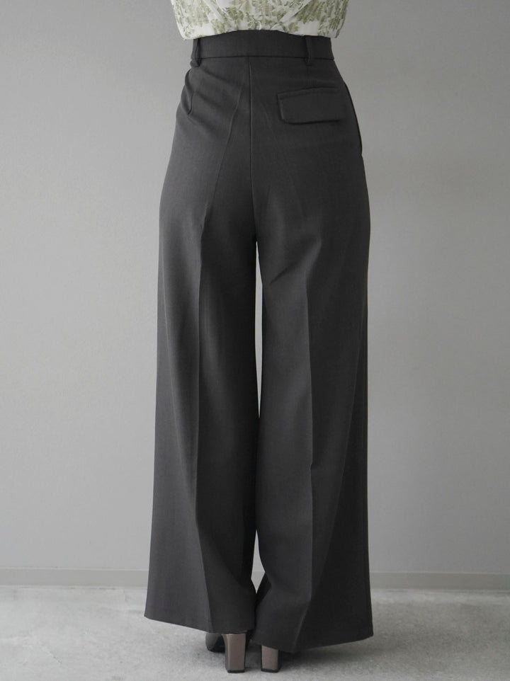 [Pre-order] Design tuck wide pants/charcoal