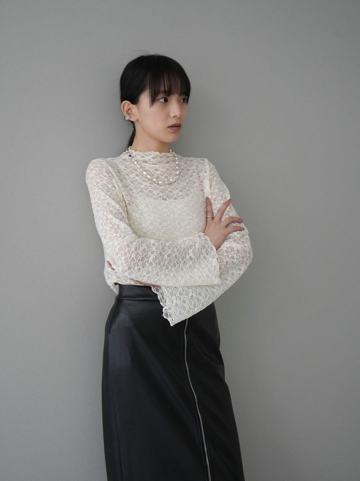 [Pre-order] Lace sheer top/ivory