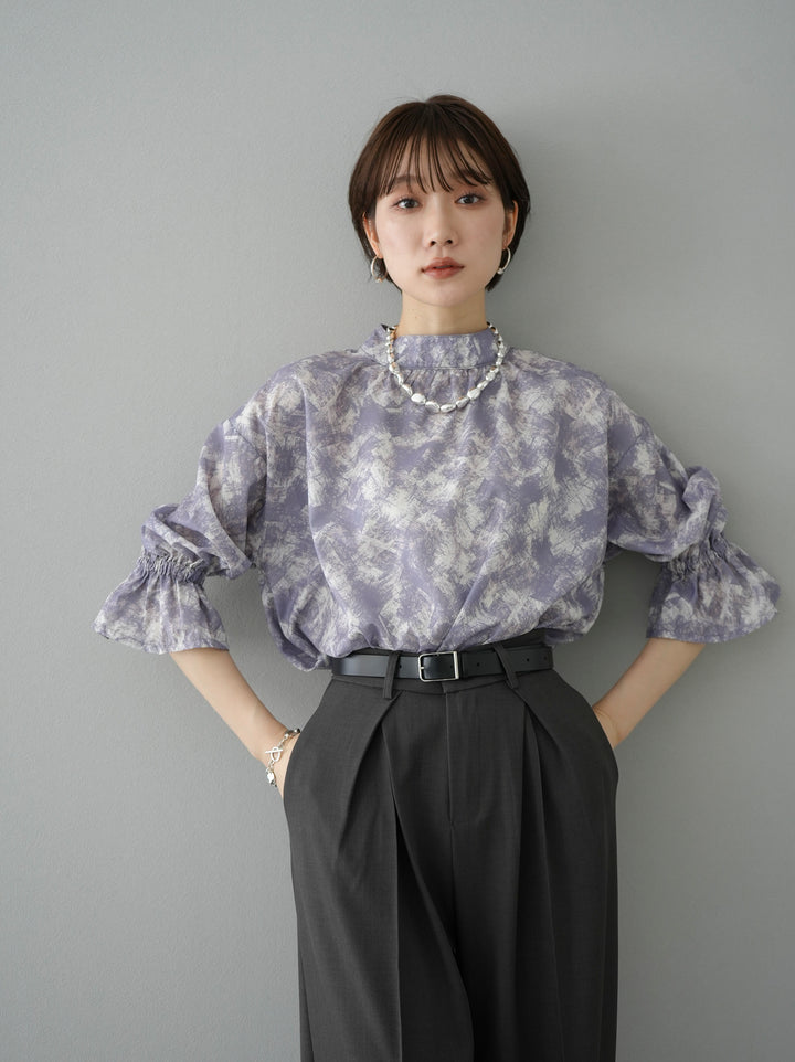 [Pre-order] Nuanced Candy Sleeve Blouse/Lavender