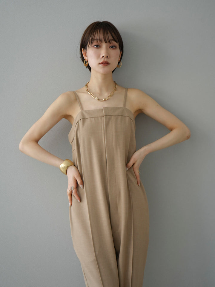 [Pre-order] Camisole over overalls/Beige