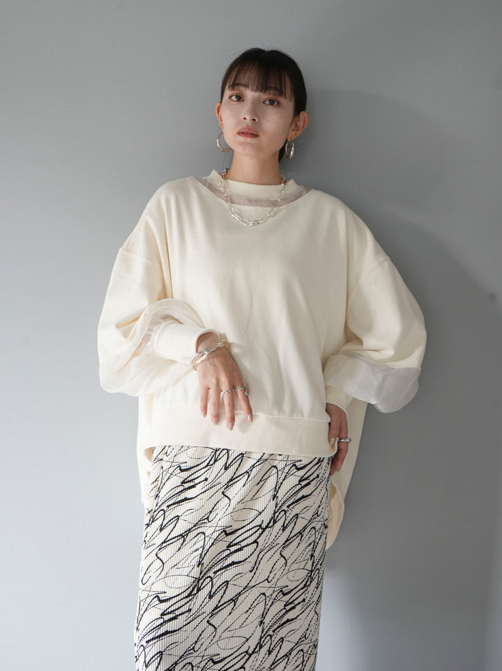 [Pre-order] Point sheer fleece pullover/ivory