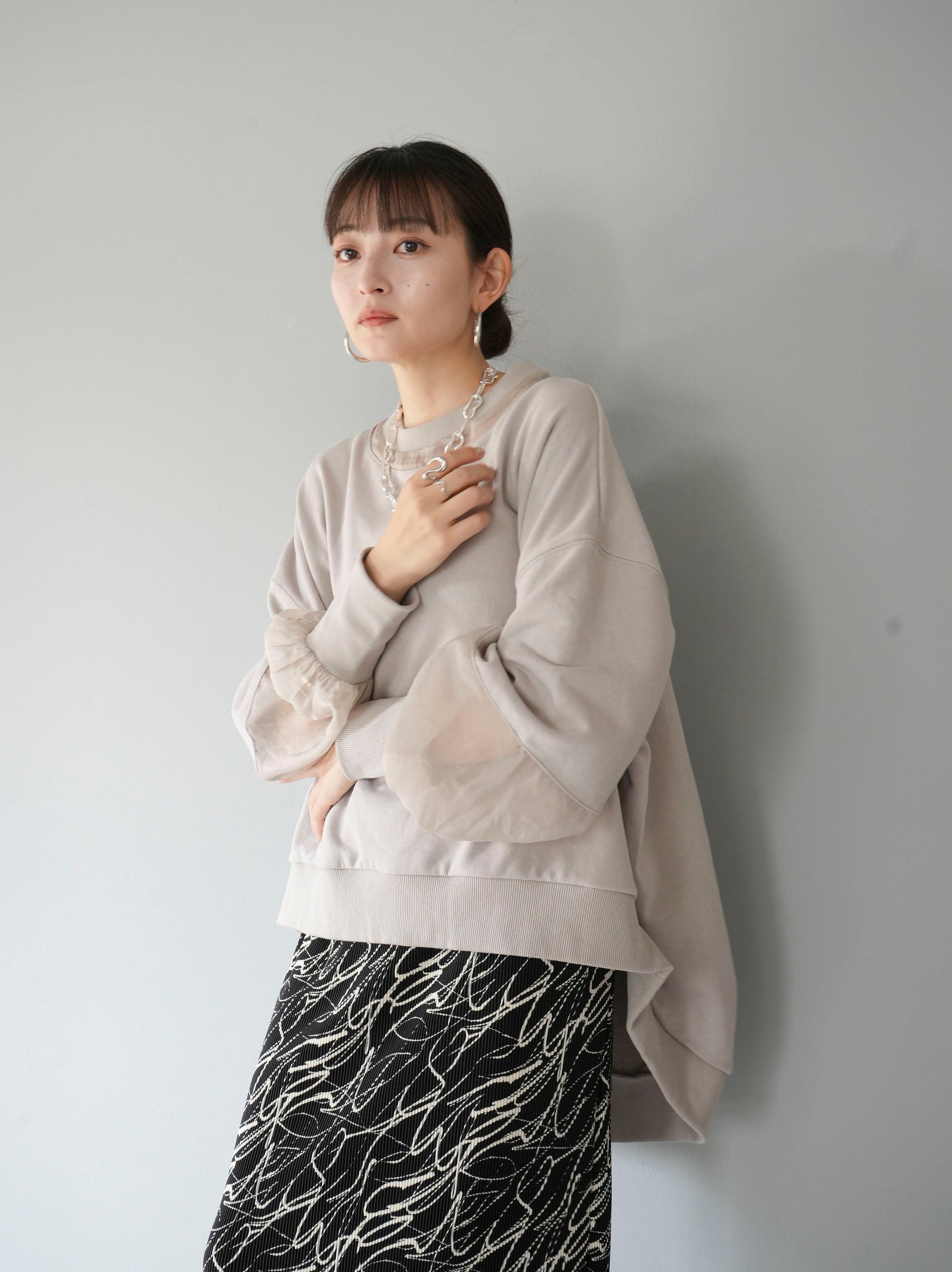 OUR 柔らか裏毛のボーダープルオーバー（グレー）　アワーホーム　限定 OUR 柔らか裏毛のボーダープルオーバー（グレー） アワーホーム